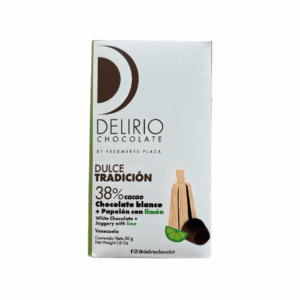 Delirio – Chocolat Blanc 38% Papelón con Limón
